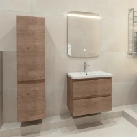 Мебель для ванной комнаты Caprigo Forte 65 подвесная, светлый орех