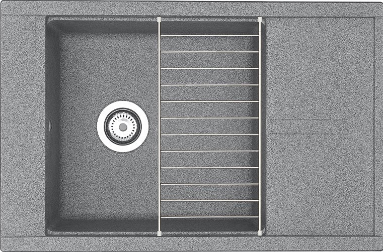 Комплект Мойка AQUATON Делия 78 серая + Измельчитель Zorg Inox D
