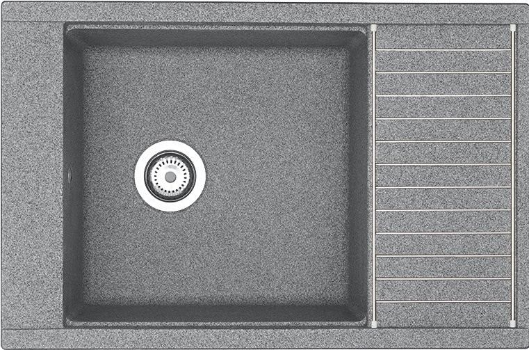 Комплект Мойка AQUATON Делия 78 серая + Измельчитель Zorg Inox D
