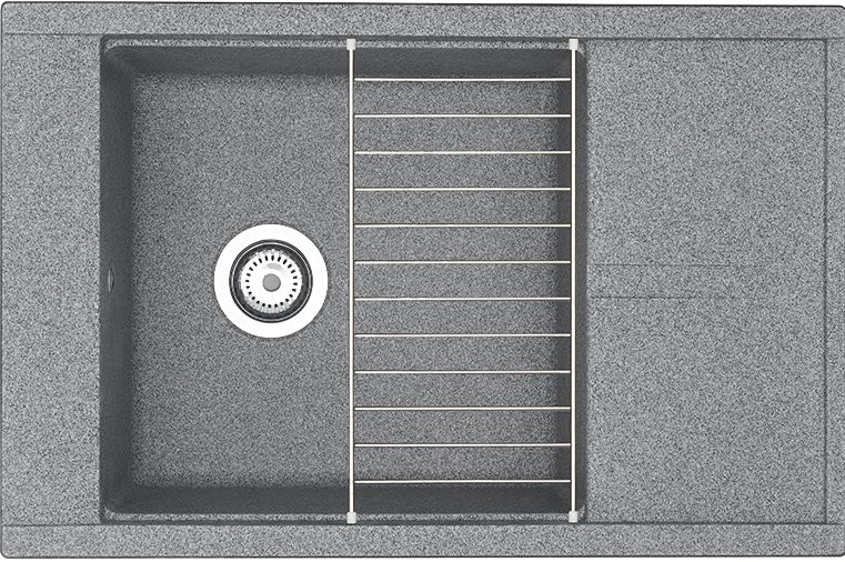 Комплект Мойка AQUATON Делия 78 серая + Измельчитель Zorg Inox D