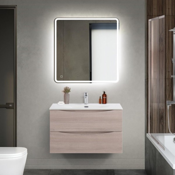 Мебель для ванной комнаты BelBagno Marino-cer-mini 80 подвесная, rovere grigio