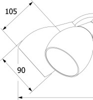 Зеркало ValenHouse Эллина 65 белое, основа светильника золото
