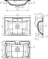 Мебельная раковина BelBagno Marino 65