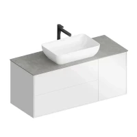 Тумба с раковиной KERAMA MARAZZI Plaza Modern 120 с тремя ящиками, белая