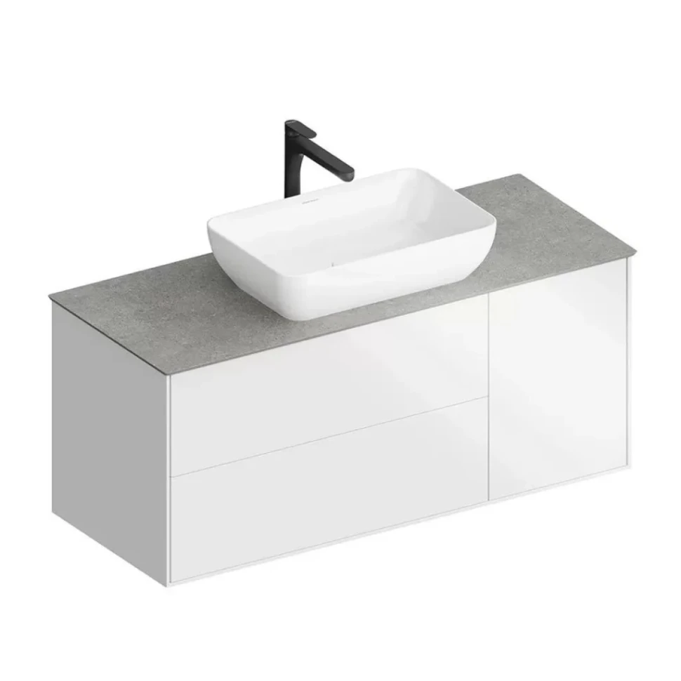 Тумба с раковиной KERAMA MARAZZI Plaza Modern 120 с тремя ящиками, белая
