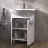 Тумба под раковину без столешницы Vigo Hoska 60 2 дверцы, для раковины Уют, белая