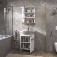 Тумба под раковину без столешницы Vigo Hoska 60 2 дверцы, для раковины Уют, белая