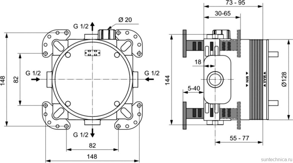 Душевой комплект Ideal Standard Ceraflex хром, С ВНУТРЕННЕЙ ЧАСТЬЮ