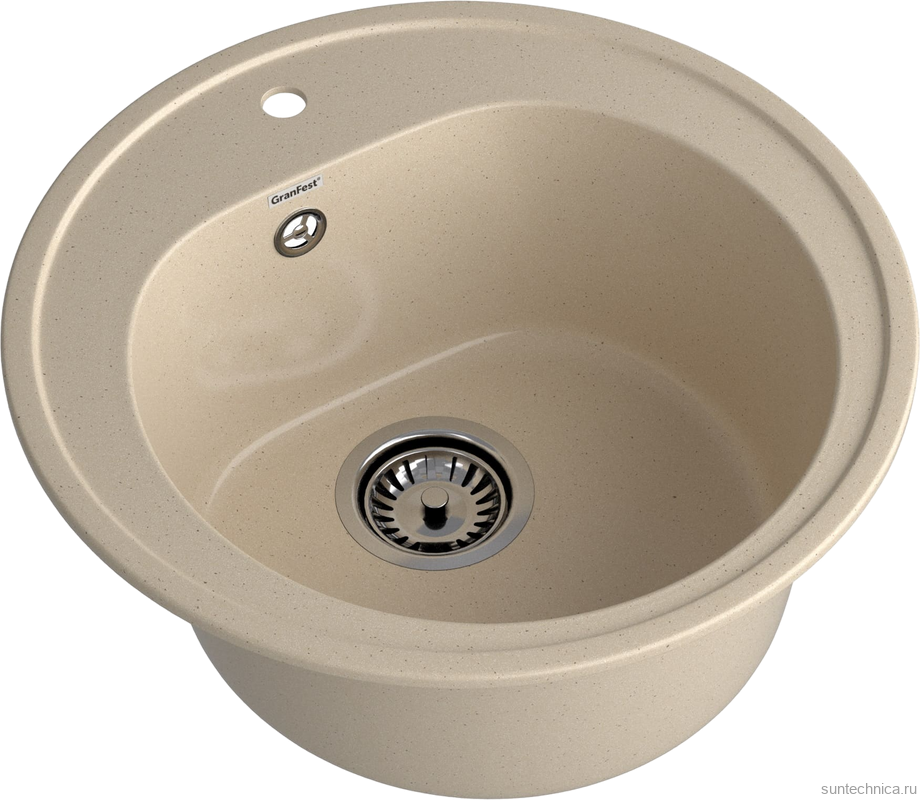 Комплект Мойка GranFest Rondo R-510 кашемир + Смеситель MEGA Ege MG-PL10 хром