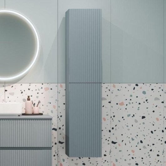 Шкаф пенал для ванной Aquanet Джейн мисти грин