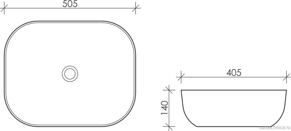 Накладная раковина Ceramicanova Element CN6008