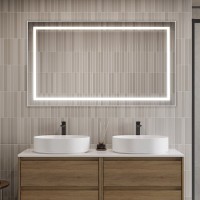Зеркало BelBagno Kraft 140x80 с подсветкой, сатин