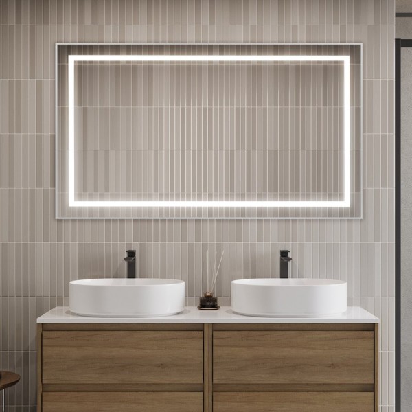Зеркало BelBagno Kraft 140x80 с подсветкой, сатин