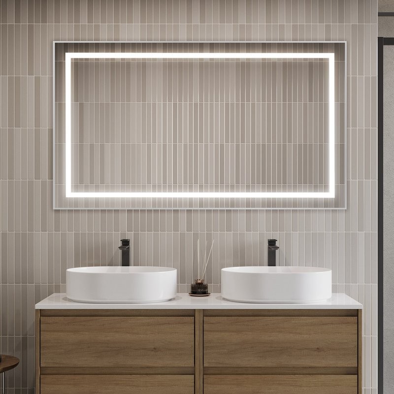 Зеркало BelBagno Kraft 140x80 с подсветкой, сатин