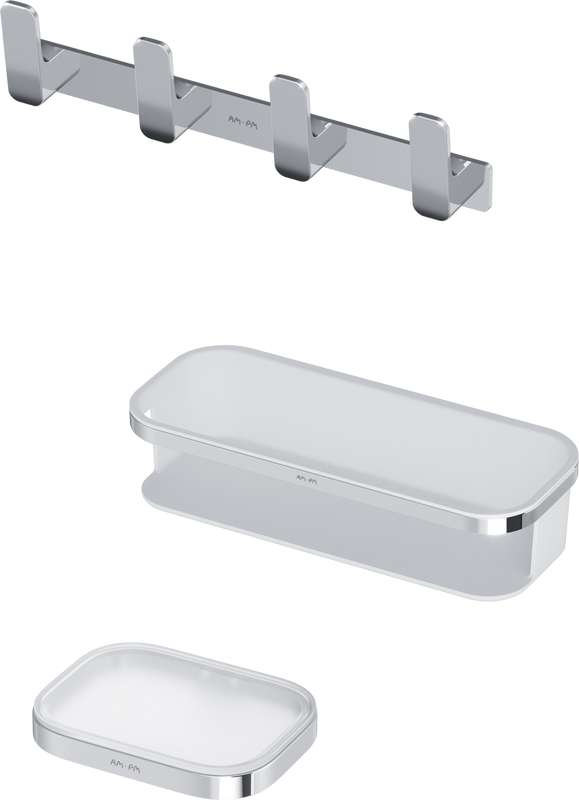 Мыльница AM.PM Func A8F34200 хром + Полка AM.PM Func A8F53100 хром + Крючок AM.PM Func A8F35900 хром