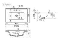 Тумба с раковиной Sancos Snob R 60 Doha Soft, раковина CN7025