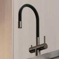 Смеситель для кухни Sancos Lucia SC4004GG с гибким изливом, вороненая сталь