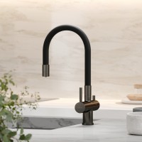 Смеситель для кухни Sancos Lucia SC4004GG с гибким изливом, вороненая сталь