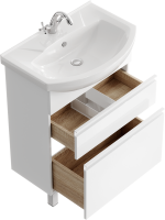 Мебель для ванной комнаты Aqwella Rodos 65 напольная, белая