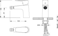 Смеситель для биде AQUATEK Бетта AQ1118CR хром