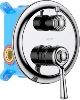 Встраиваемый смеситель для душа и ванны AQUATEK Классик AQ1546CR С ВНУТРЕННЕЙ ЧАСТЬЮ, хром