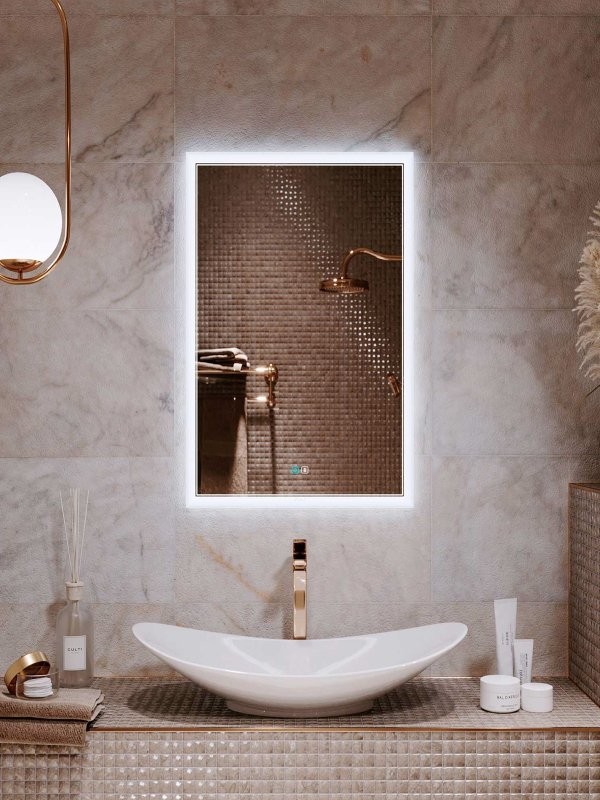 Зеркало Alavann Emma 50x80 с подсветкой, с антизапотеванием