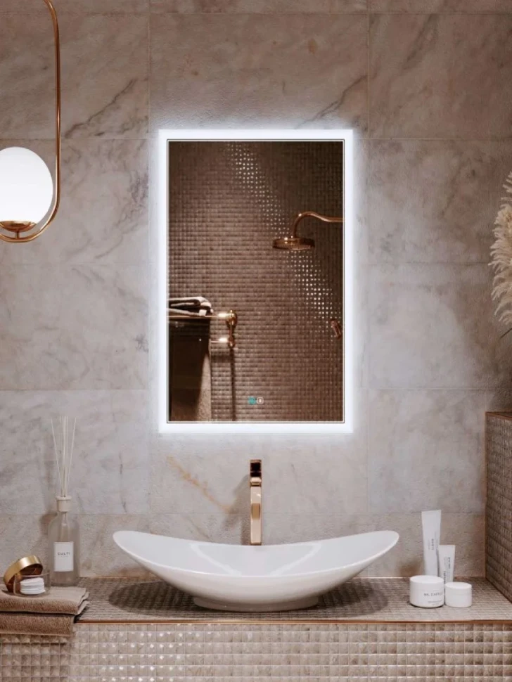 Зеркало Alavann Emma 50x80 с подсветкой, с антизапотеванием