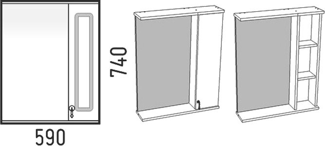 Мебель для ванной комнаты Corozo Элегия ретро 60, напольная, бронза