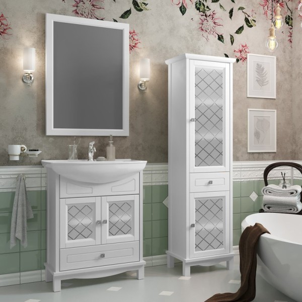 Мебель для ванной комнаты Opadiris Омега 65 белая матовая