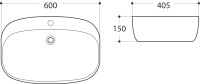 Накладная раковина Art&Max AM-78375 белая