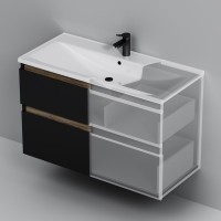 Мебель для ванной комнаты AM.PM X-Joy 100 подвесная, черная матовая