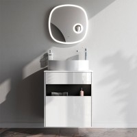 Мебель для ванной комнаты AM.PM Func 60 белый глянец, со столешницей, раковина M8FWCC20550WG