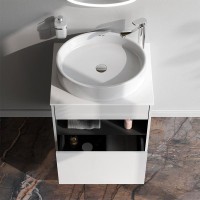 Мебель для ванной комнаты AM.PM Func 60 белый глянец, со столешницей, раковина M8FWCC20550WG