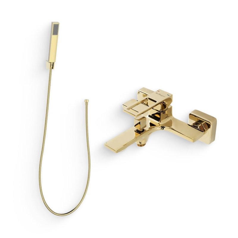 Душевой комплект Смеситель BelBagno Luce LUC-VAS-ORO + Гарнитур LUC-DFS-ORO