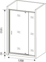 Душевая дверь в нишу Good Door Orion Orion WTW-PD-120-G-CH