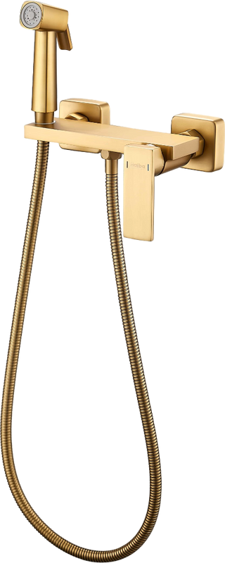 Гигиенический душ Haiba HB5517-5 со смесителем, матовое золото