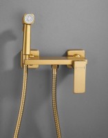 Гигиенический душ Haiba HB5517-5 со смесителем, матовое золото