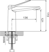 Смеситель для раковины Shevanik S8401 хром