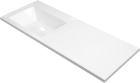 Тумба с раковиной Brevita Grafit 60 L, под стиральную машину, раковина Kamilla