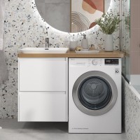 Тумба с раковиной Velvex Klaufs 56*60.2Y L под стиральную машину