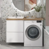 Тумба с раковиной Velvex Klaufs 56*60.2Y L под стиральную машину Тумба с раковиной Velvex Klaufs 56*60.2Y L под стиральную машину