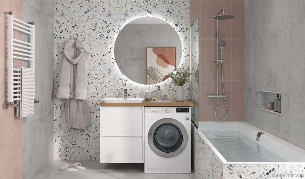 Тумба с раковиной Velvex Klaufs 56*60.2Y L под стиральную машину