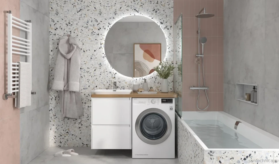 Тумба с раковиной Velvex Klaufs 56*60.2Y L под стиральную машину