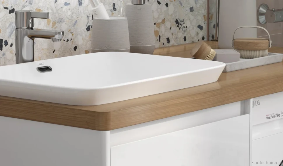 Тумба с раковиной Velvex Klaufs 56*60.2Y L под стиральную машину
