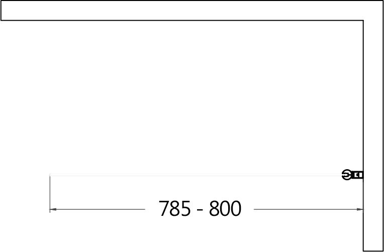 Шторка на ванну AQUAme AQM2859-R 80х140, профиль черный матовый