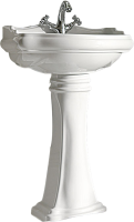 Раковина Kerasan Retro 104501 55 см, 1 отв., с пьедесталом