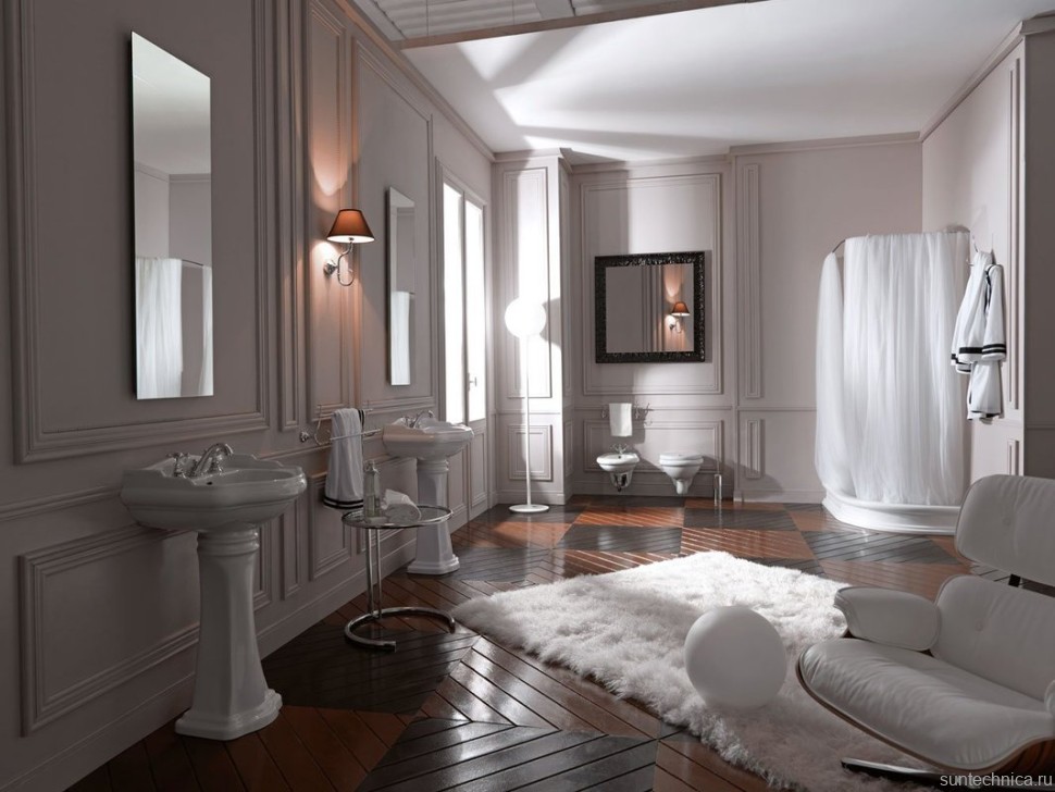 Раковина Kerasan Retro 104501 55 см, 1 отв., с пьедесталом