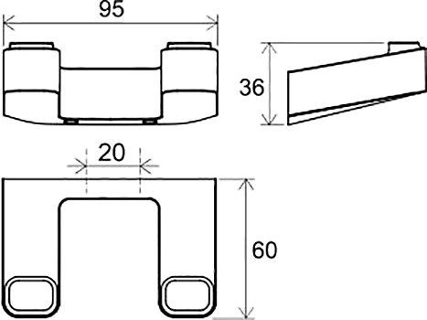 Крючок Ravak 10° TD 100.00 глянцевый хром, на шурупах