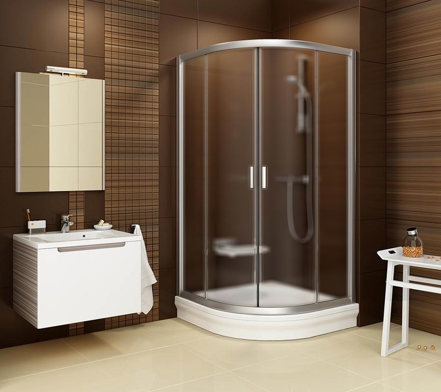 Душевой уголок Ravak Blix BLCP4-90 профиль сатин, стекло матовое Grape