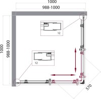 Душевой уголок BelBagno Uno 195 A 2 100 C Cr